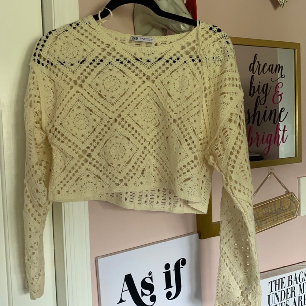 Zara crocheted top